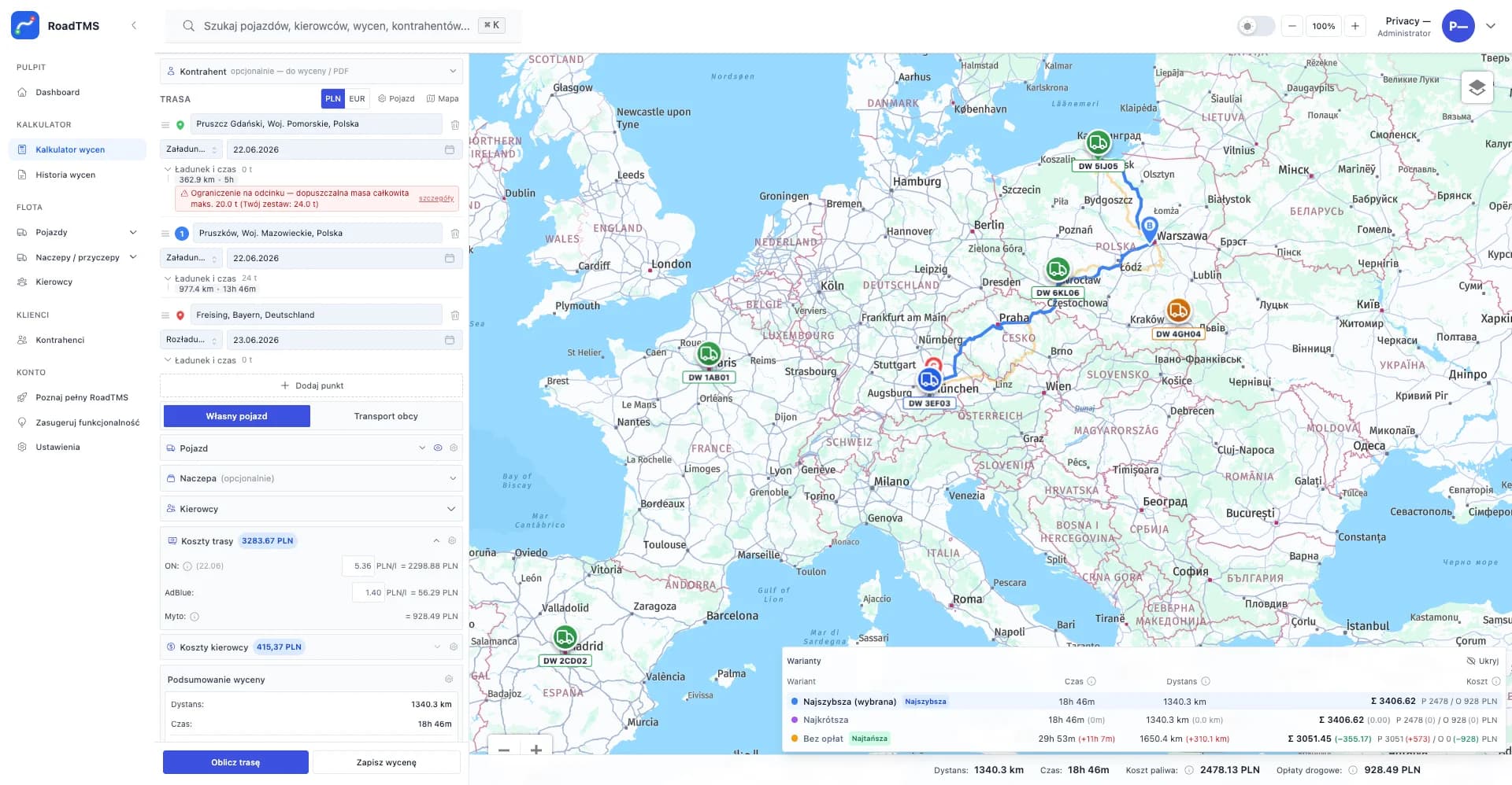 RoadTMS — screenshot 1